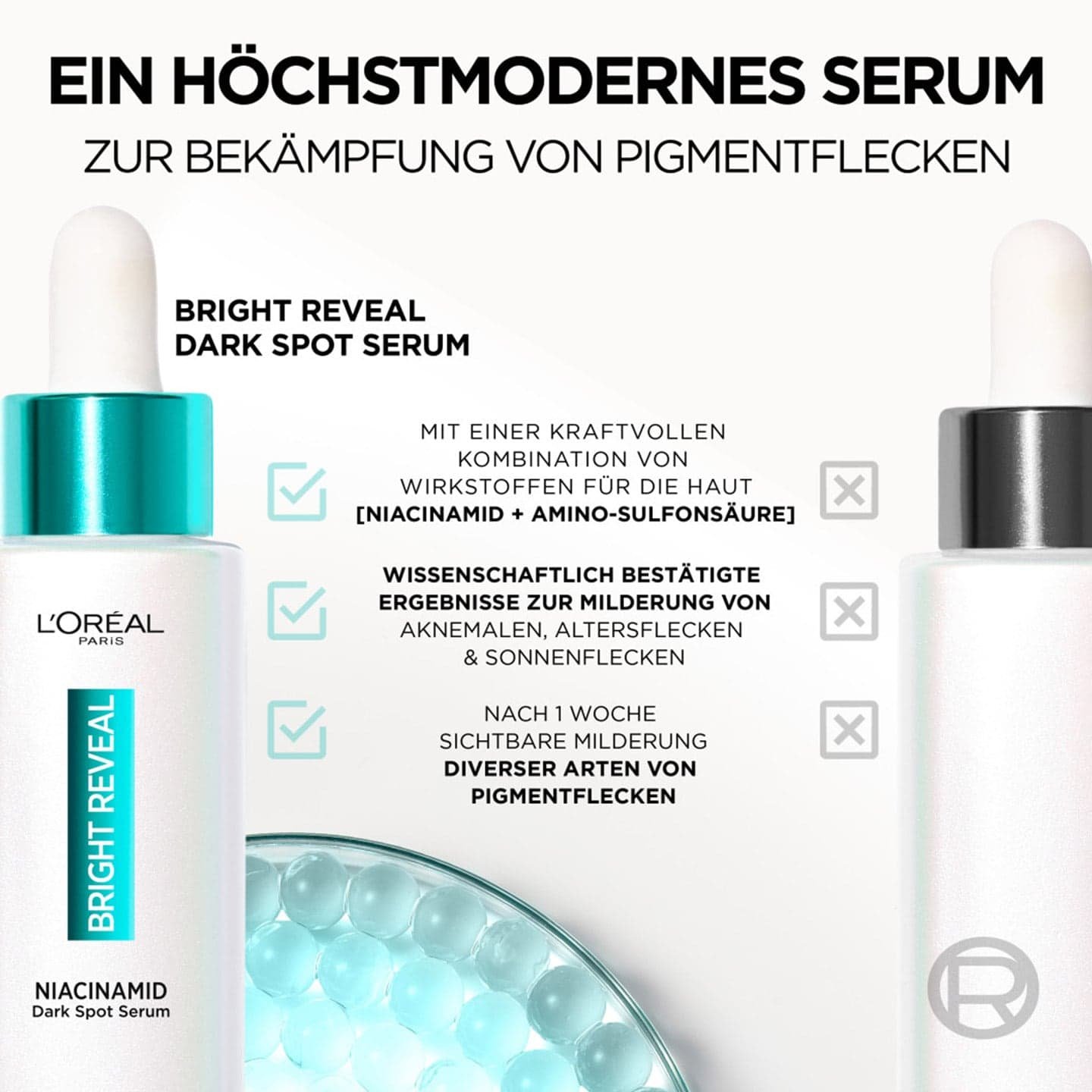 Bright Reveal Gesichtspflege Serum - Formel zur Bekämpfung von Pigmentflecken
